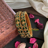 Kada Kundan Bangle -Green Kundan Bangle-G4810